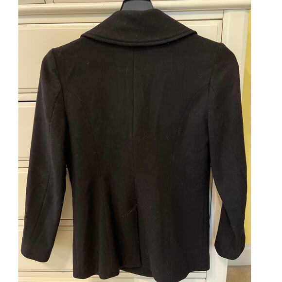 Gap Women's Black Wool Short Pea Coat Double Breasted Size Small 90s Y2K - Picture 3 of 5
